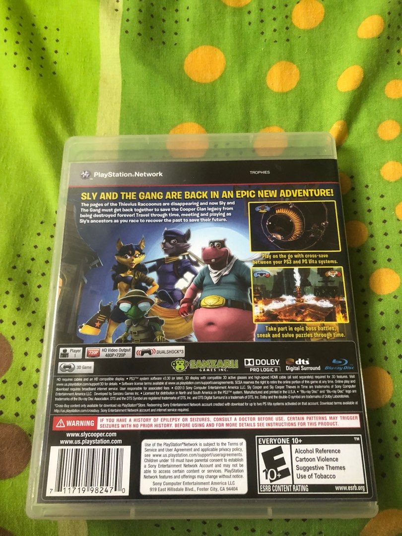 Sly Cooper: Thieves in Time (Sony PlayStation 3) COMPLETE/EXCELLENT  CONDITION!!!
