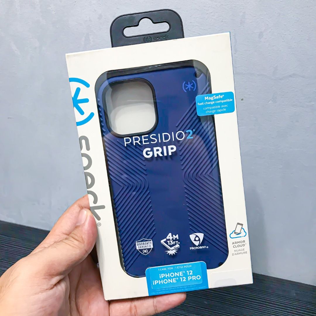 Speck Presidio2 Grip Case for iPhone 12/iPhone 12 Pro, Black