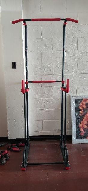 Standing Pull Up Bar with Dip Red/Black SALE