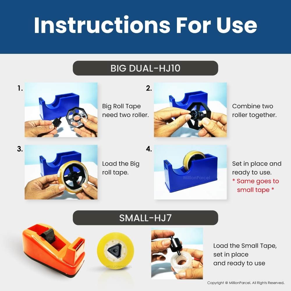 Stationery Scotch Tape Holder 2 size Packing Tape Dispenser Large