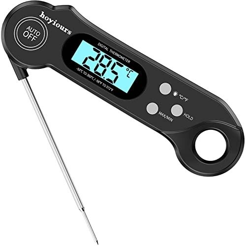  Meat Thermometer, DOQAUS Food Thermometer for Cooking, Digital  BBQ Thermometer with Folding Probe, Calibration & Reversible Display,  Instant Read Kitchen Temperature Probe for Grill, Turkey, Candy : Home &  Kitchen
