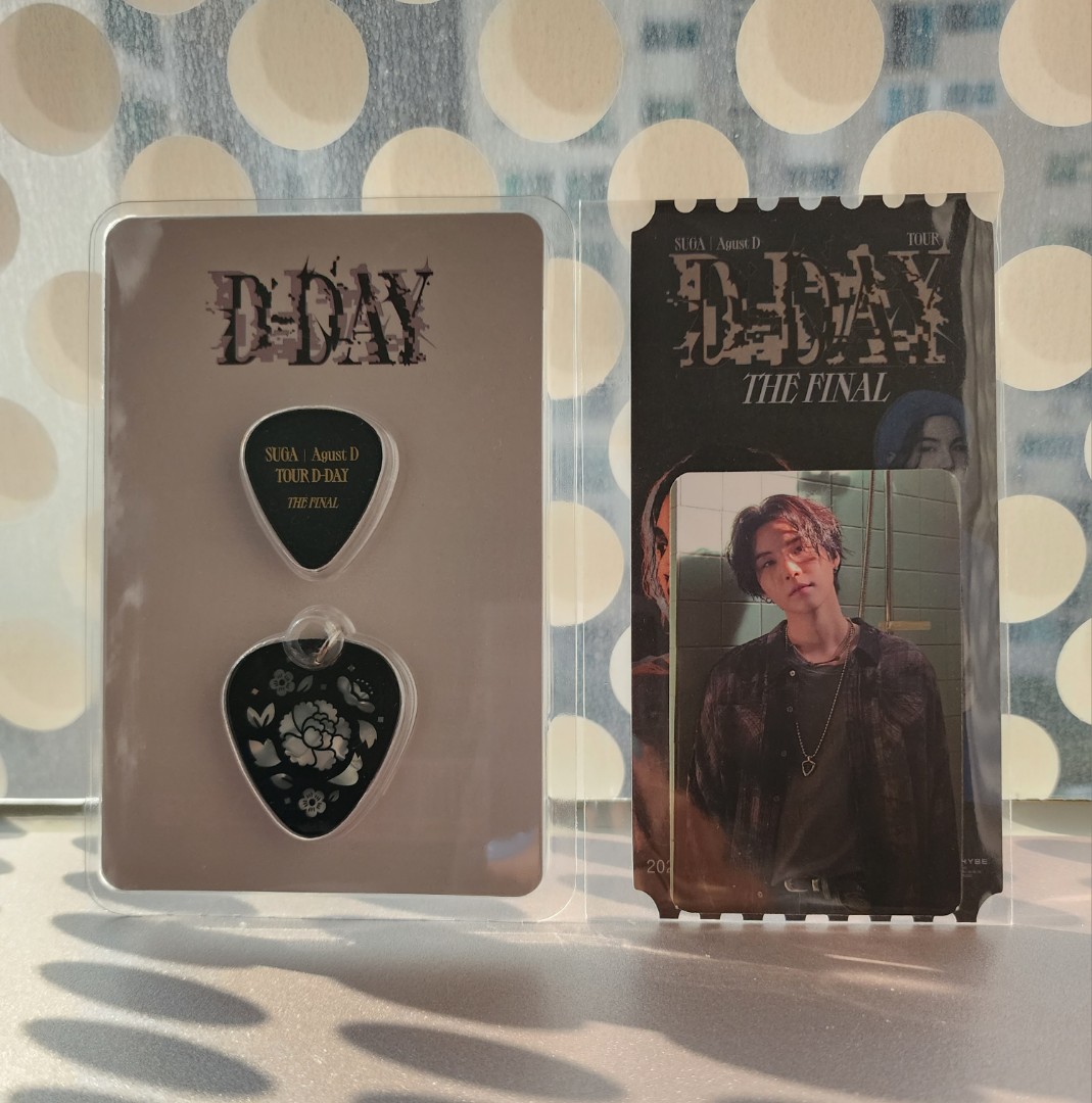 SUGA AGUSTD D-DAY THE FINAL IN SEOUL GUITAR PICK ARMY ZONE TICKET
