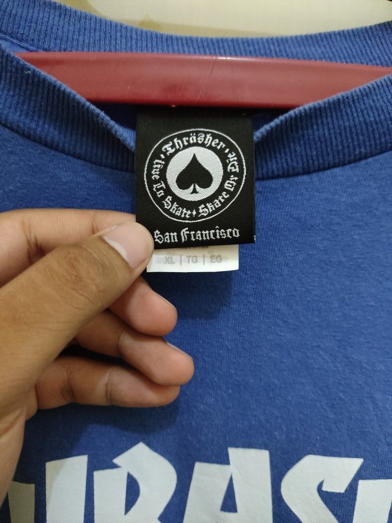 Tag Thrasher 66 6th Thrasher 666, Fesyen Pria, Pakaian Atasan Di