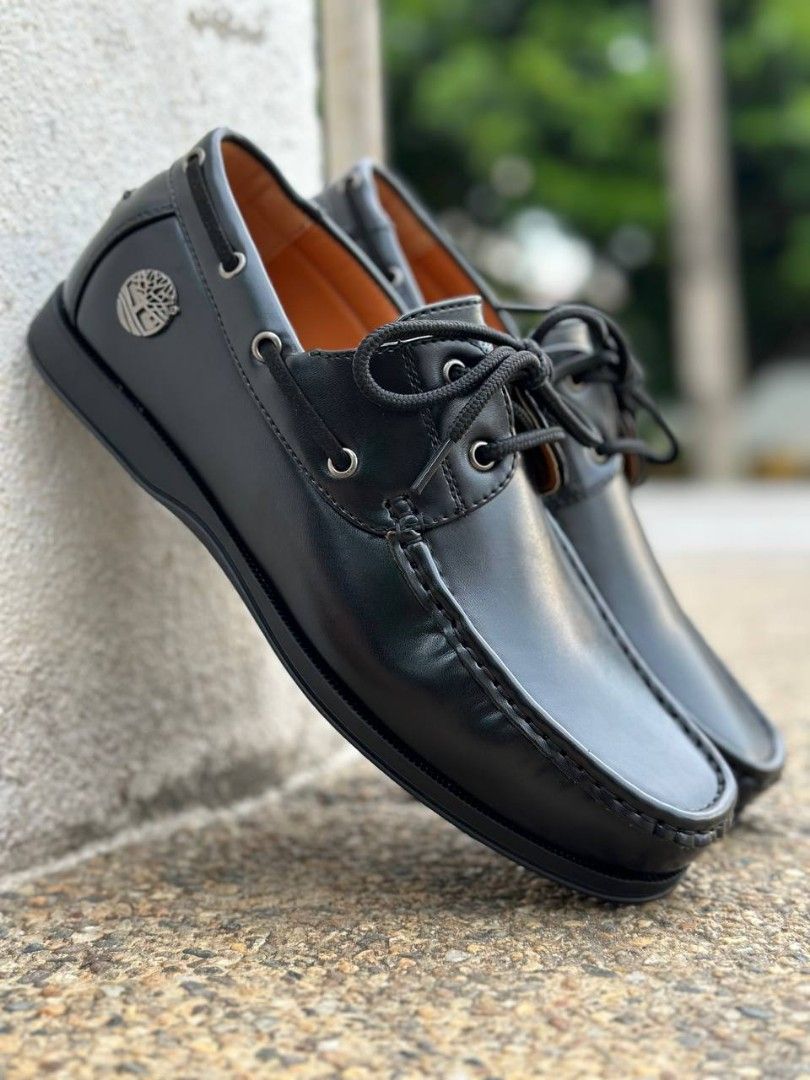 Black timberland moccasins store