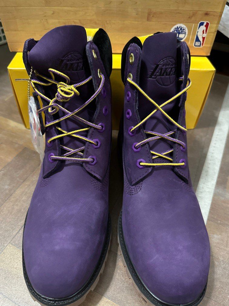 Timberland Los Angeles Lakers US 10.5 NBA NEW boots Purple Nubuck