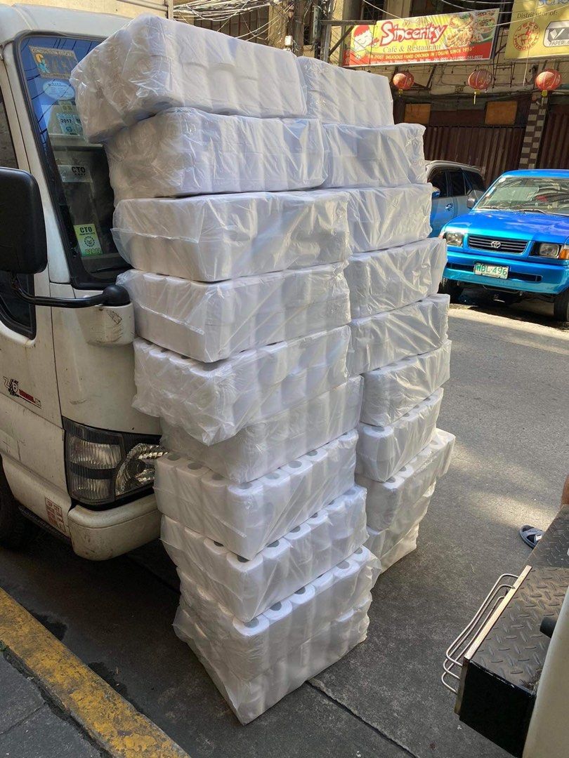 tissue rolls (Category: Towels, Napkins & Holders) located in Quezon City. Submitted by janeygenmerch (Listing ID 1247264136, Image 2). Description: 2ply 300 sheets virgin pulp open for bulk orders loc: retiro qc or ylaya binondo manila.