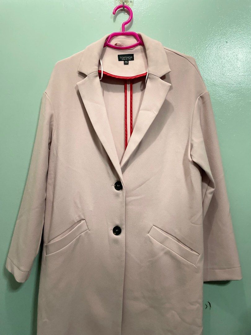 Topshop pink trench discount coat