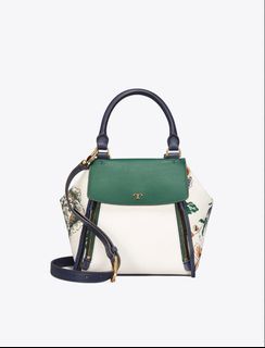 Tory burch small thea web satchel, Women's Fashion, Bags & Wallets,  Cross-body Bags on Carousell