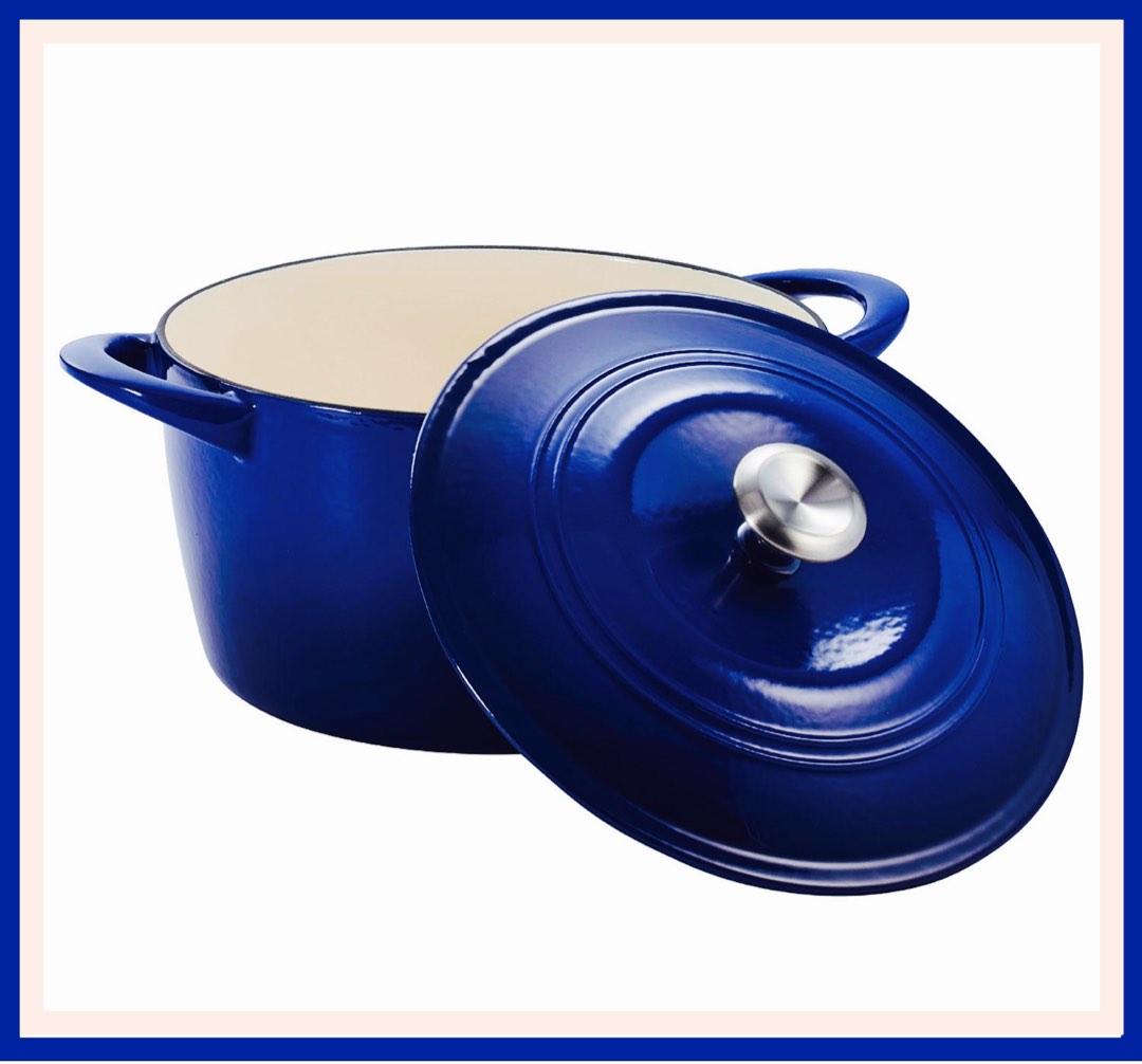 Tramontina Enameled Quartz cast iron Diameter 26cm Covered Round Dutch  Oven, Furniture  Home Living, Kitchenware  Tableware, Cookware   Accessories on Carousell