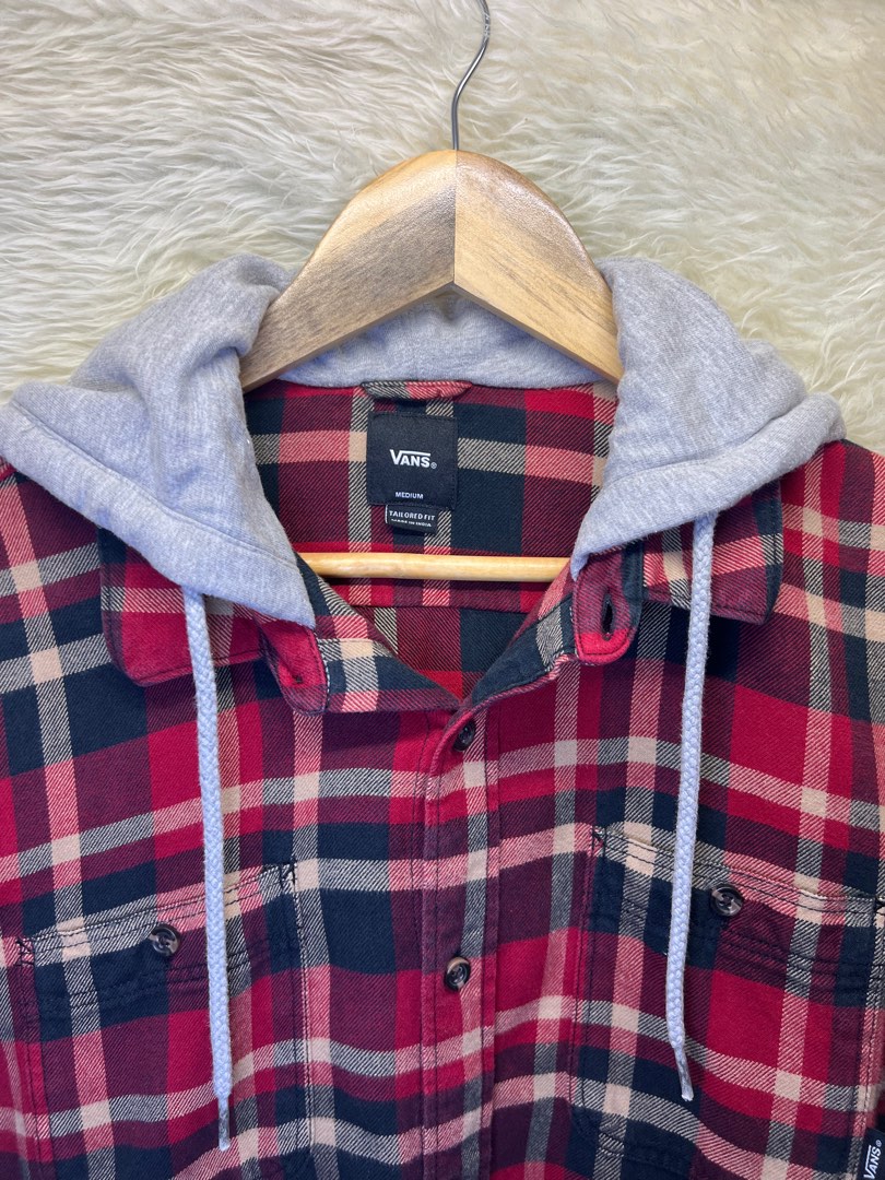 Vans on sale flannel hoodie