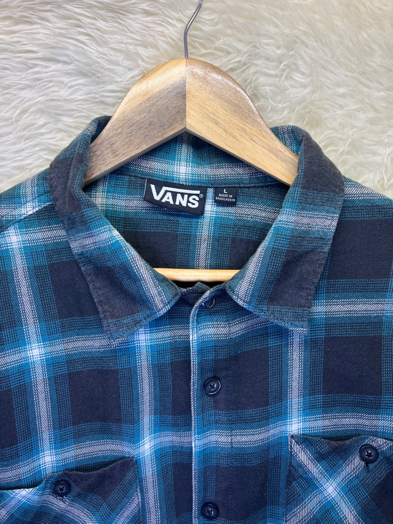 Vans Flannel Vans off the wall black green checkered rare