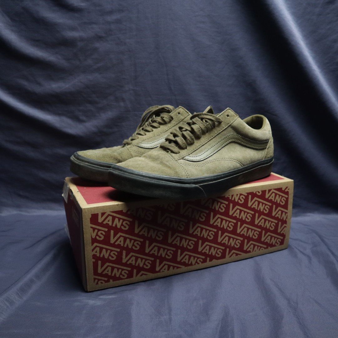 Vans Old Skool Nubuck Military Olive Men s Fashion Footwear