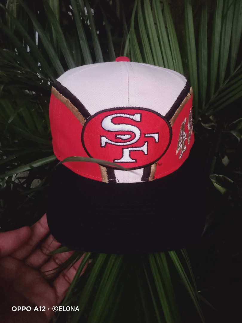 Vintage 90s Eastport NFL SAN FRANCISCO 49ers All Over Snapback Hat Cap  Script