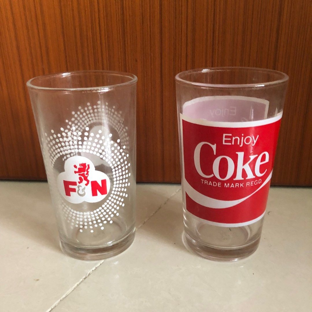 Vintage Coca Cola & F&N glass cups, Hobbies & Toys, Memorabilia ...