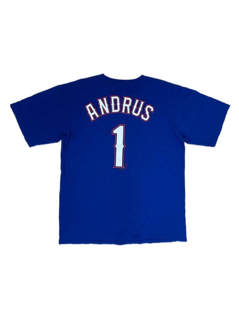 Vintage Shirt Jersey MLB Texas Rangers Elvis Andrus