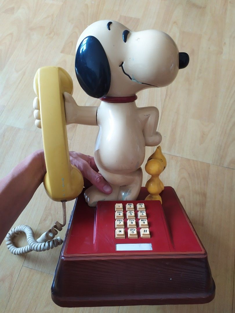 Vintage Snoopy Telephone For Display, Hobbies & Toys, Collectibles