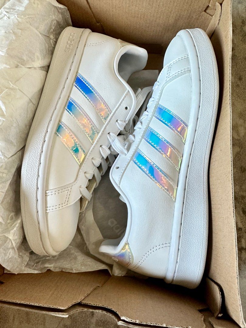 Womens adidas top holographic shoes