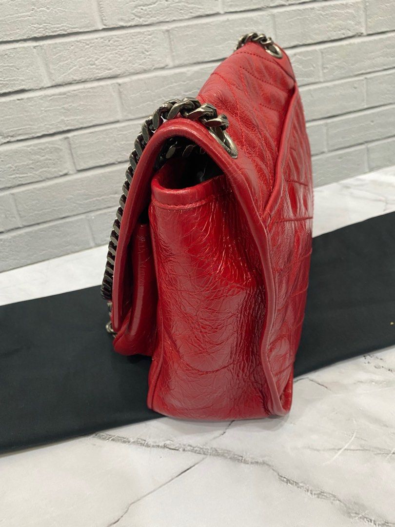 tas shoulder-bag Saint Laurent Niki Medium Red RHW 2018