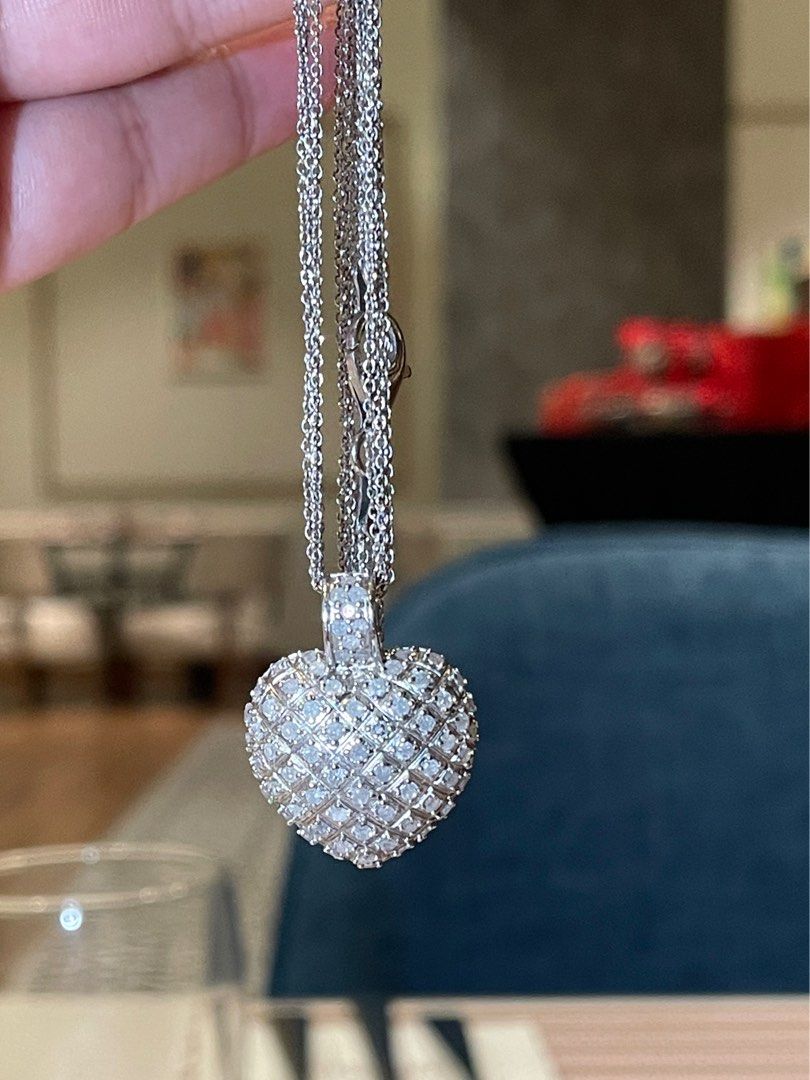 Zales three store heart necklace