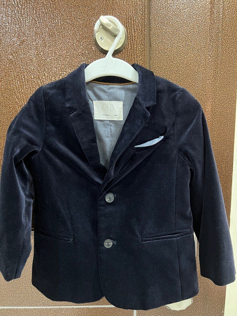 Zara Kids Velvet Suit Blazer