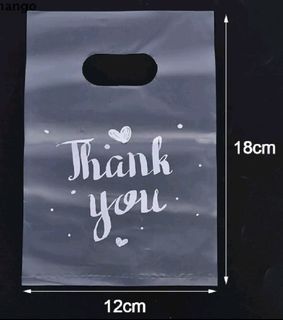 100pcs Thank You Mixed Pattern Packaging Bags