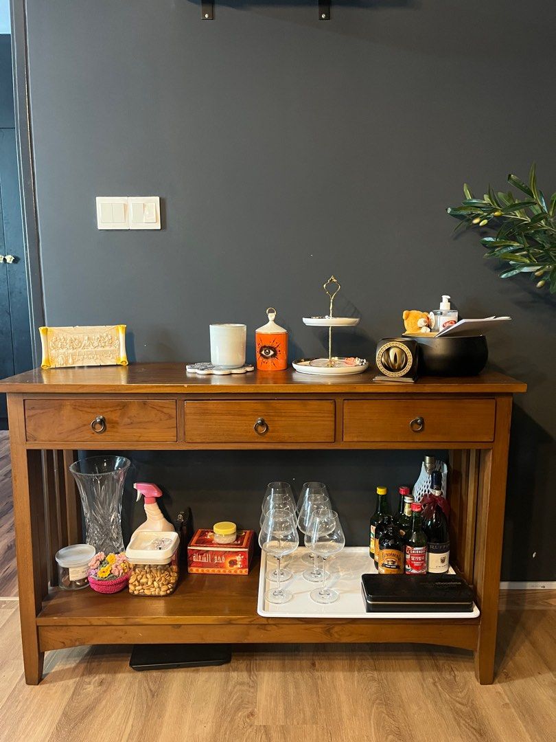 Solid Wood Vintage Sideboard Console Furniture Home Living
