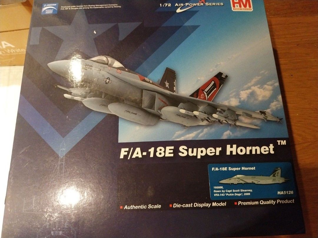 1/72 Hobbymaster HA5126 F-18E Super Hornet 超級大黄蜂VFA-143 嘔吐