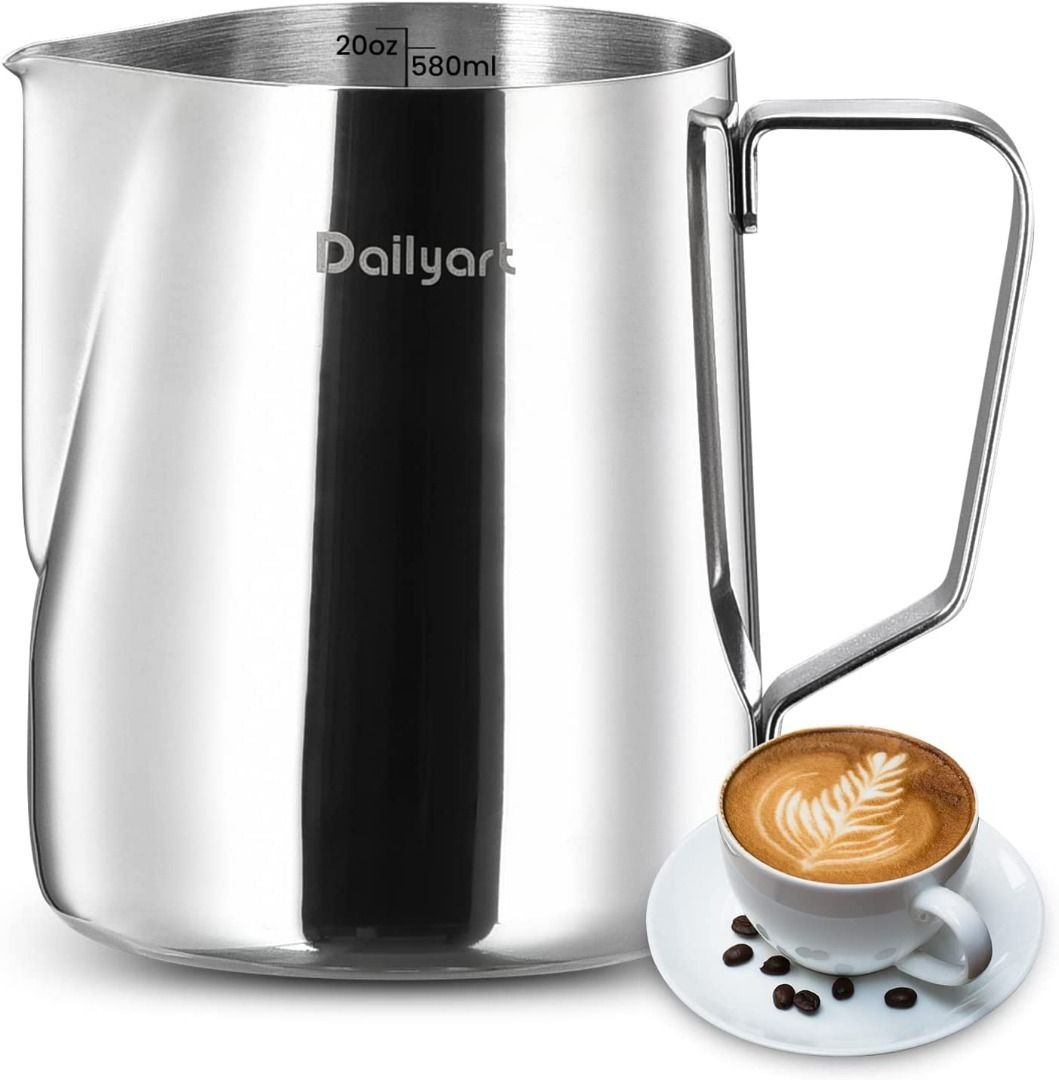thumbnail image 2 of Espresso Milk Frother Cups, Coffee Milk Frothing Pitcher 30 Oz, Coffee Steaming Pitcher 30 Oz 900 Ml 2 of 13