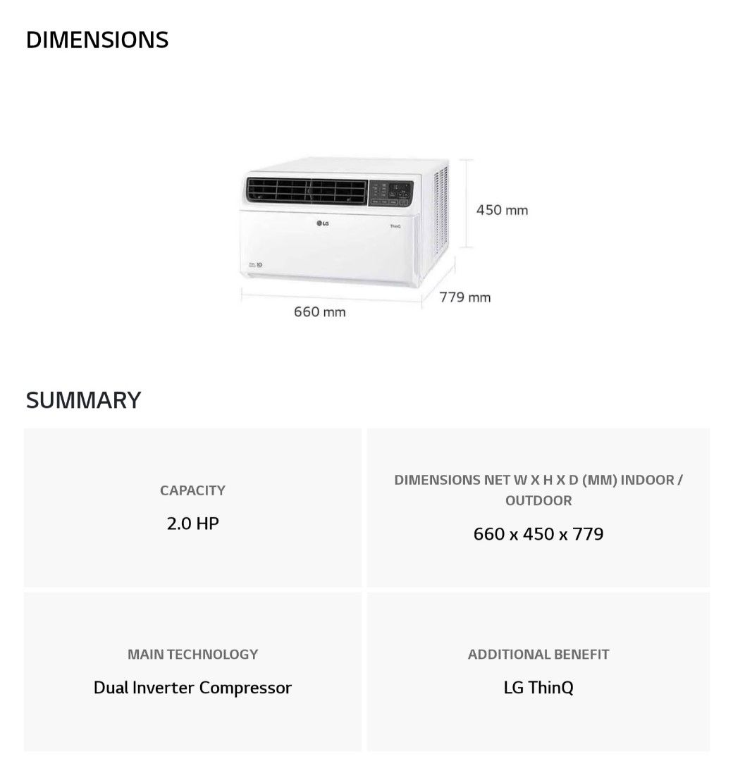 2HP LG aircon on Carousell