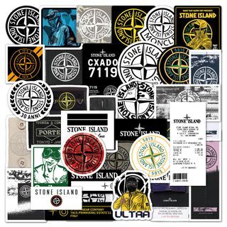 36pcs Stone Island Logo Waterproof Skateboard Laptop Luggage Car Graffiti Sticker Street Fashion Travel