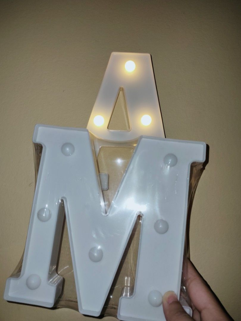 3D Letter M Led night wall hanging light (Category: Other Home Decor) located in Quezon City. Submitted by bilhinniyonakasipls (Listing ID 1247476704, Image 1). Description: Free item if you get this (see the link) Check out 'Adventure Bagpack Vincent', available at PHP 550 on #Carousell: https://carousell.app.link/NHkKnt5N2Bb.