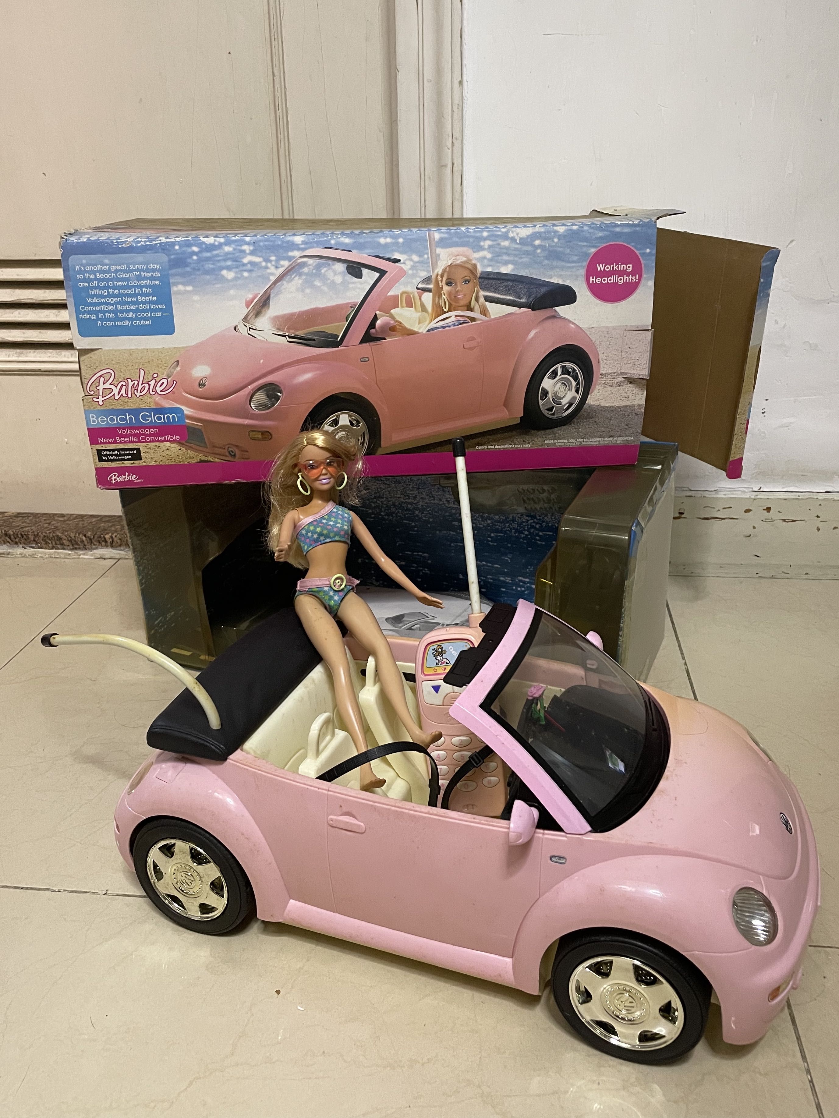 中古Barbie Beach Glam x volkswagen new beetle convertible vintage