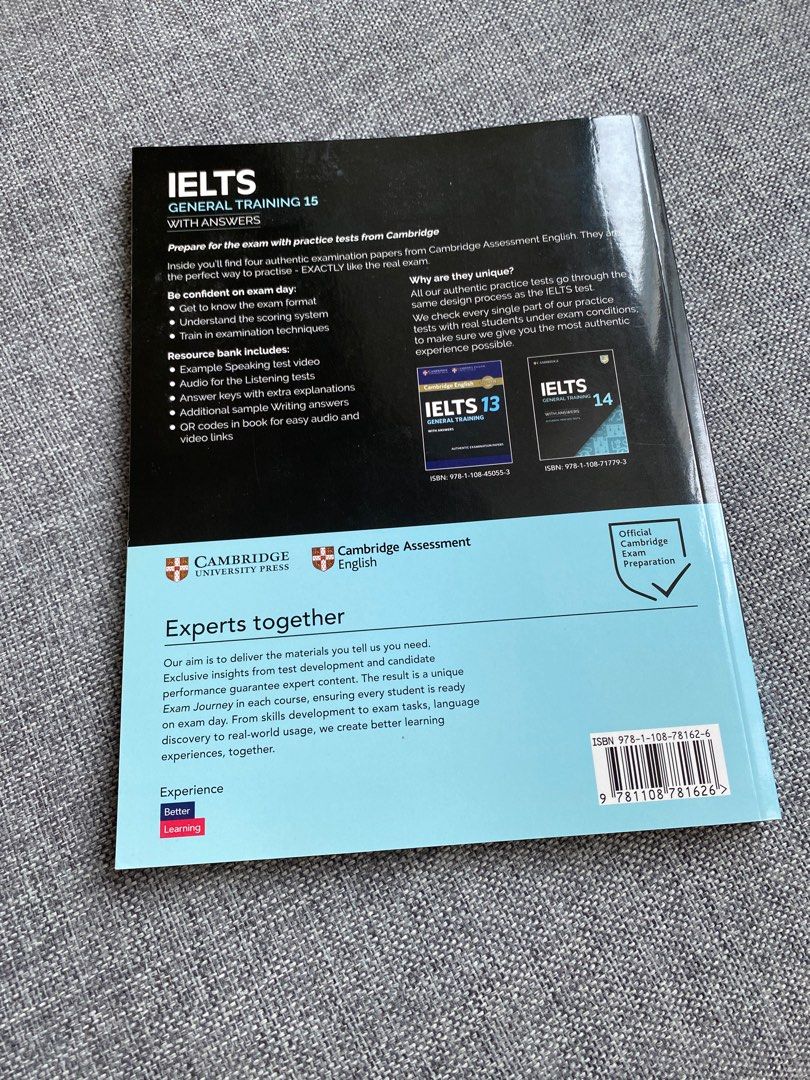 IELTS General training 15, 興趣及遊戲, 書本& 文具, 教科書- Carousell