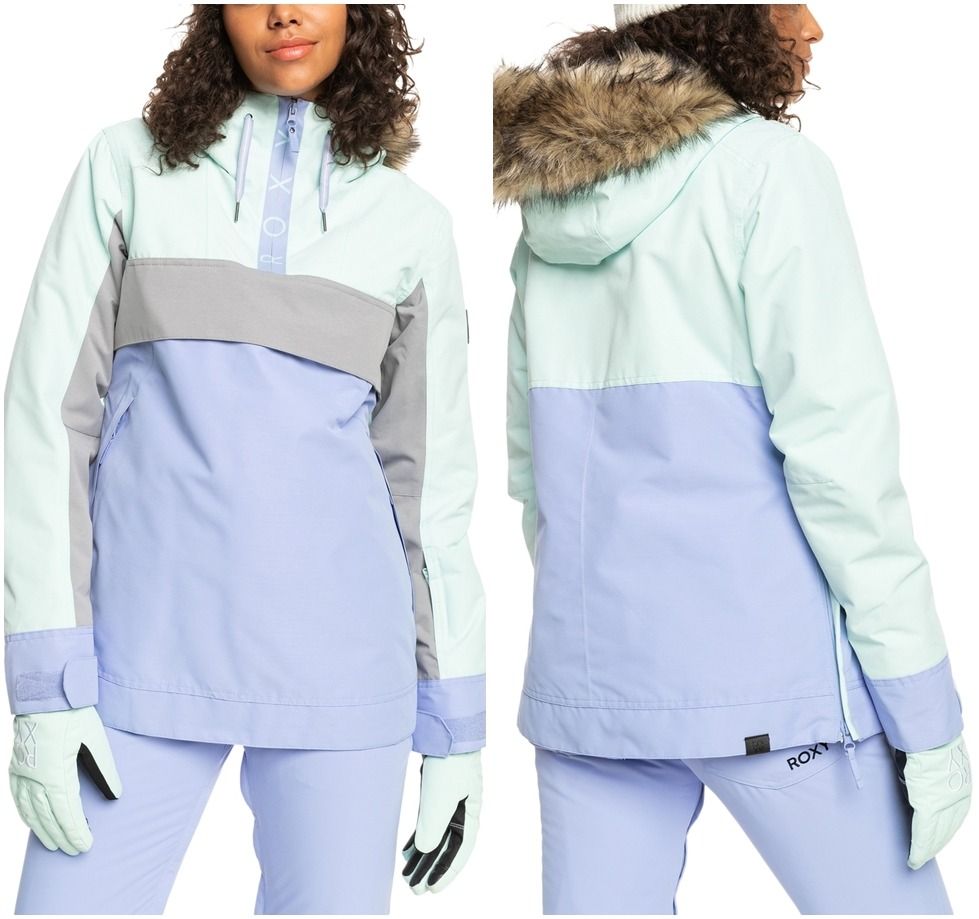 全新 Roxy shelter anorak Jacket 帽毛可拆 防水/透氣 snowboard ski 滑雪, 運動產品, 其他運動配件