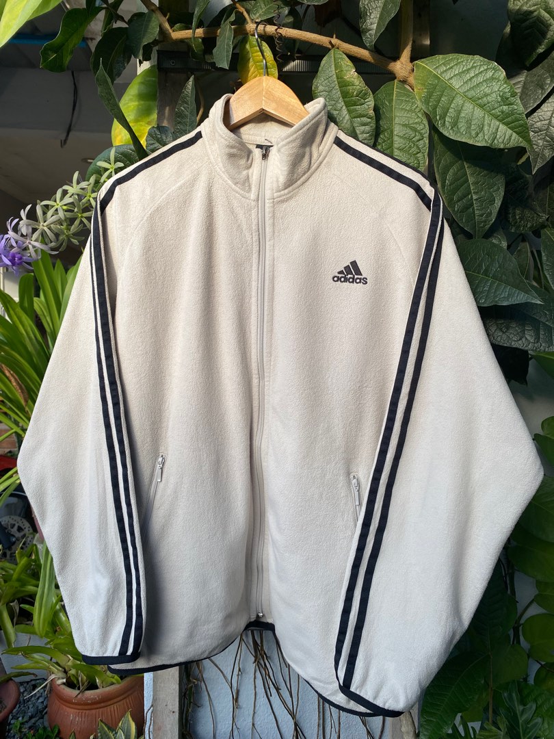 Vintage Y2K Adidas Fleece Jacket, Men's Fashion, Coats, Jackets and Outerwear on Carousell
