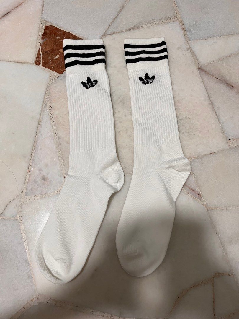 White sales adidas sock