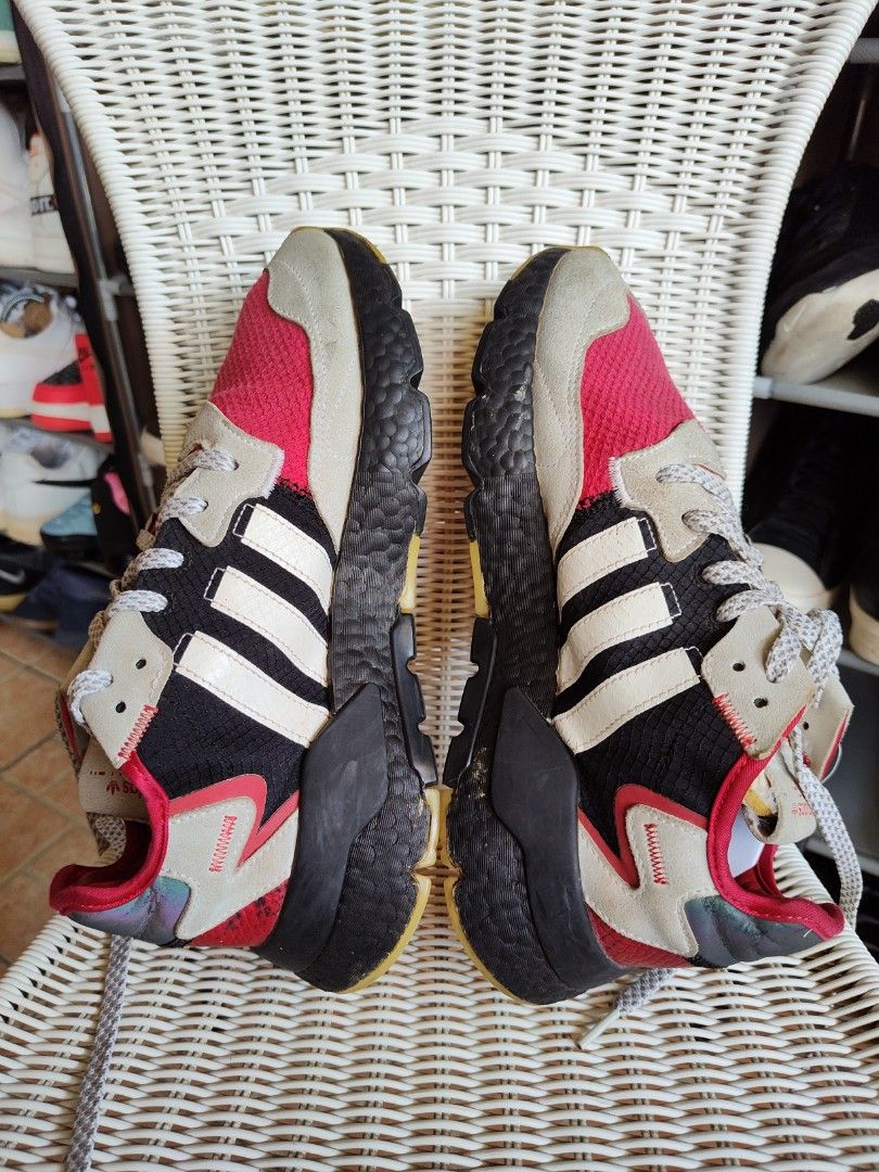 Adidas Nite Jogger Scarlet Red Core Black White FV3872 Men s Size 42