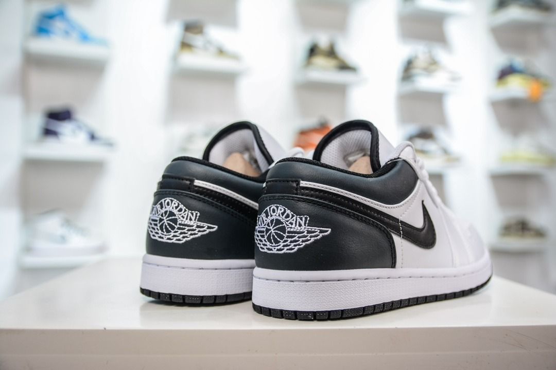 Air Jordan 1 Low White and Black Patchwork AJ1 Joe 1 Low Top Casual Board Shoes