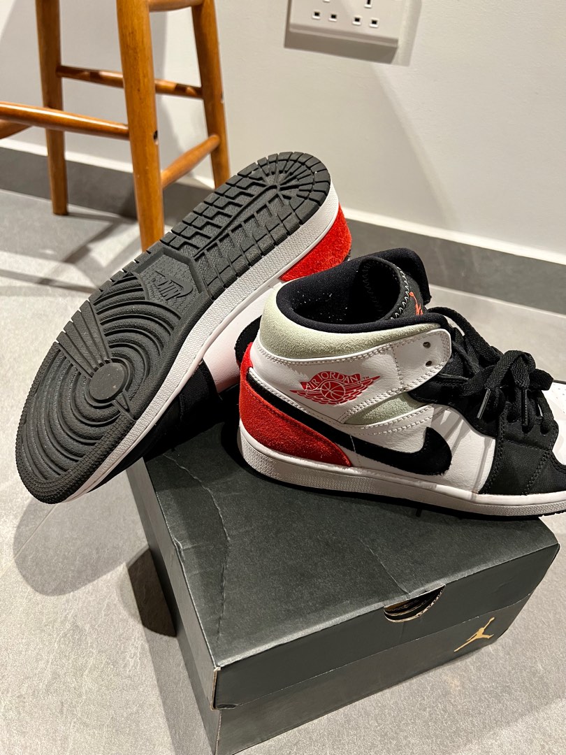 Air Jordan 1 Mid SE Red Black Igloo Men s Fashion Footwear