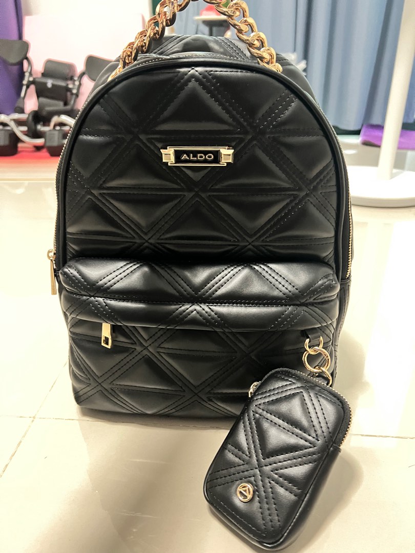Aldo black backpack purse sale