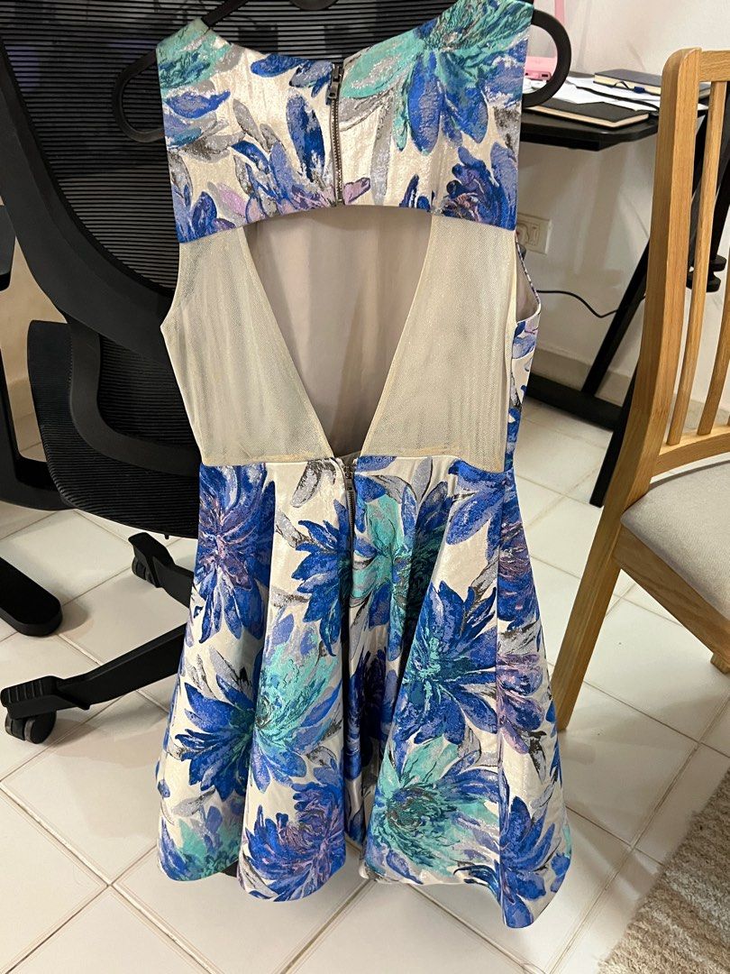 Alice and olivia blue dress outlet