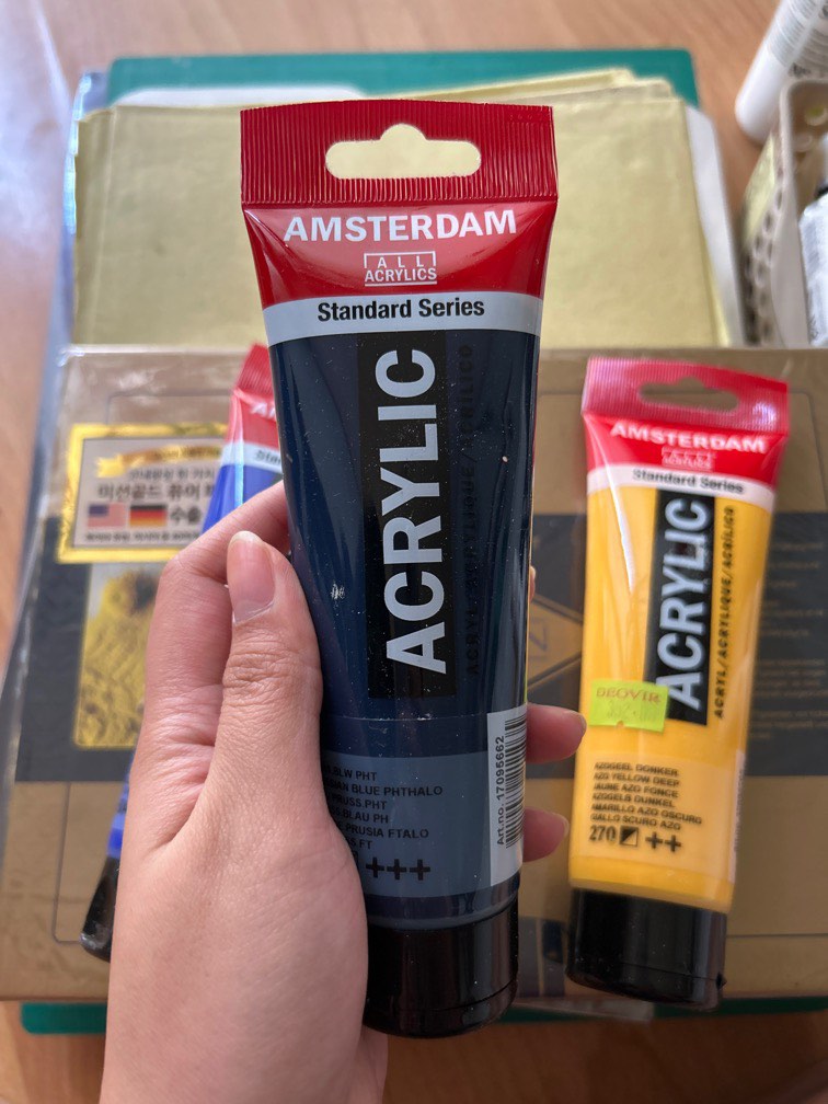 Amsterdam Acrylic Paint Prussian Blue Phthalo 120ml on Carousell