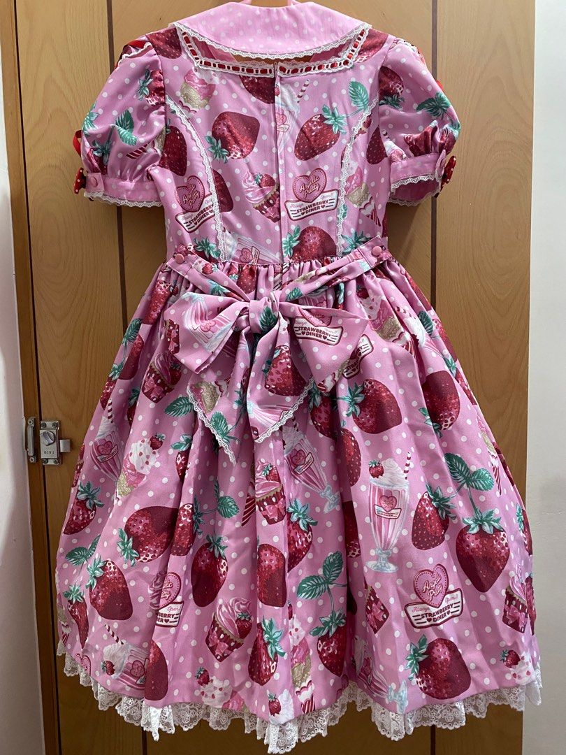 Angelic Pretty Fresh Strawberry Diner Onepiece, 女裝, 連身裙& 套裝