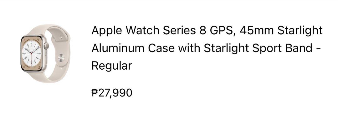 Apple Series 9 GPS 45mm Starlight Case Starlight Sport Band