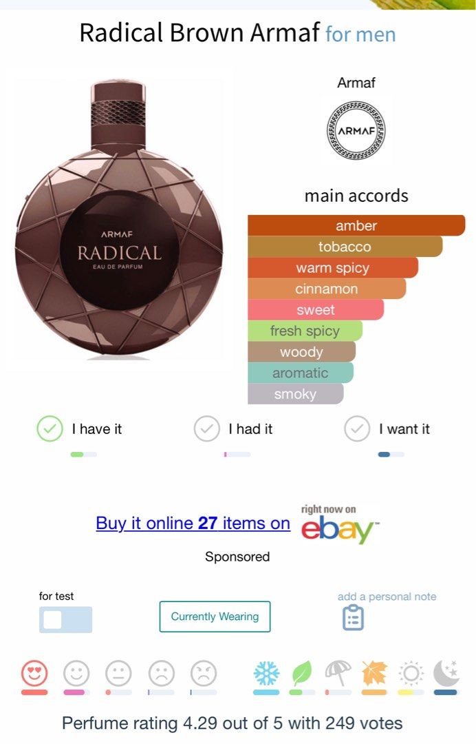 Armaf Radical Brown Eau Infused with Fresh Bergamot main image 1