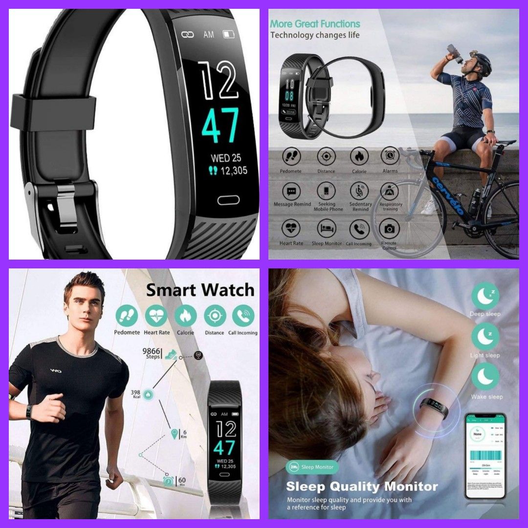 Sale Asmoda Fitness Tracker Activity Tracker Watch with Heart Rate Blood Pressure Sleep Monitor Waterproof Watch with Calorie Step Counter Best