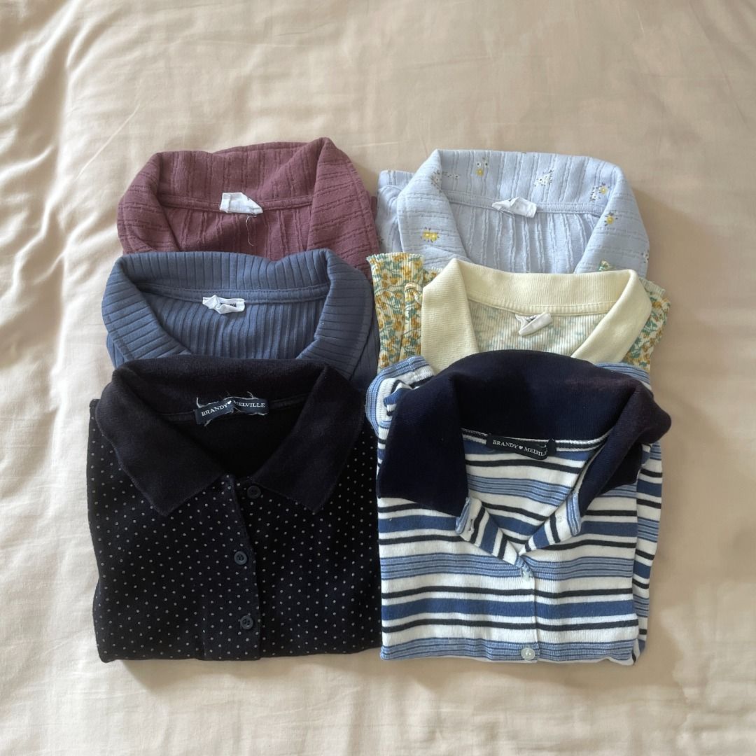 Cropped polo shirt brandy melville hot sale