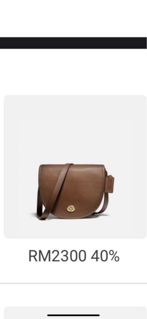 Turnlock saddle online crossbody coach