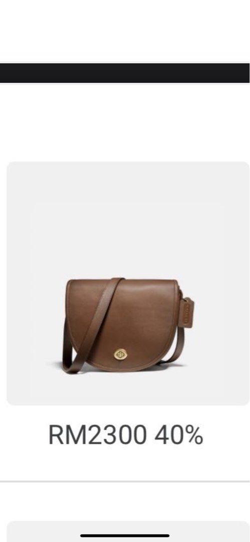 Coach turnlock saddle hotsell bag