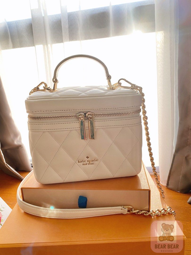 Authentic Kate Spade Carey Smooth Quilted Leather Trunk Crossbody